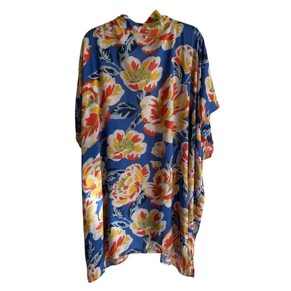 NWT Skye Nelly Kaftan, Blue/Tahiti Print, One Size - Picture 6 of 7